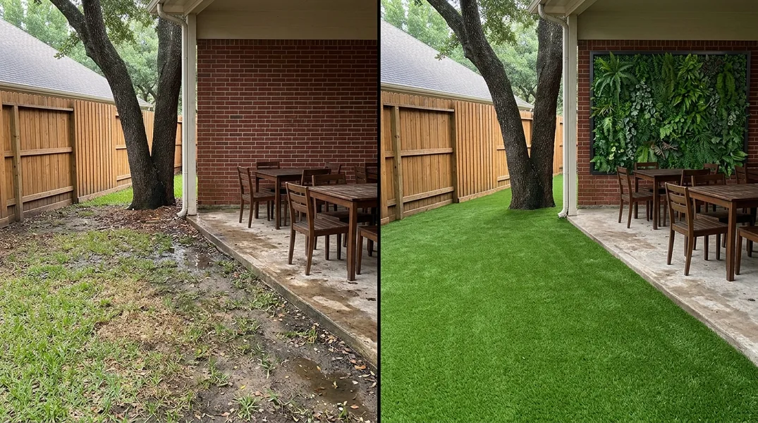 Result artificial grass installation in Katy - Katy Turf Installation