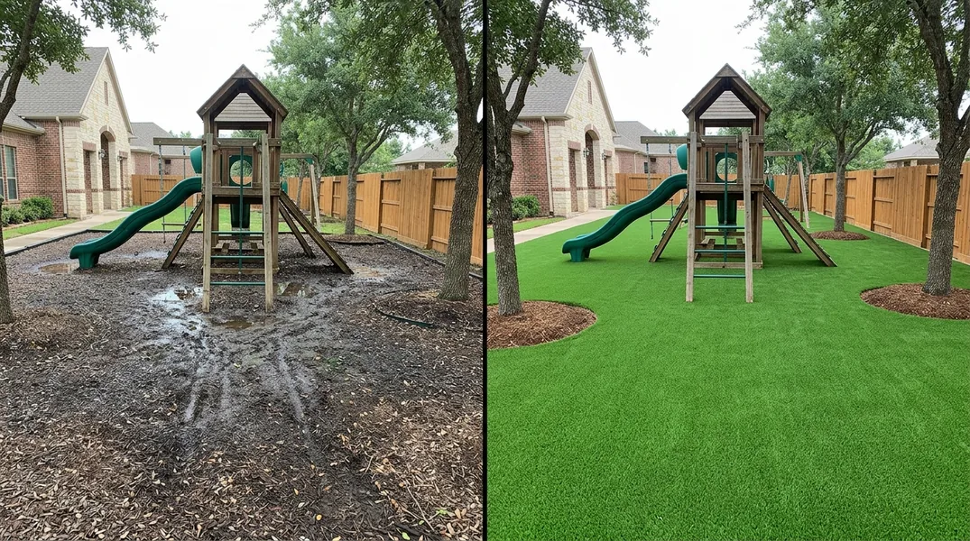 Result artificial grass installation in Katy - Katy Turf Installation