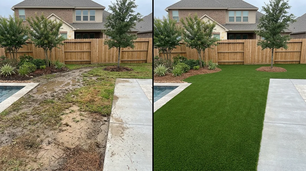 Result artificial grass installation in Katy - Katy Turf Installation